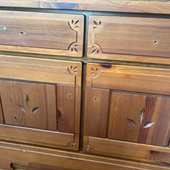 カントリー調勉強机①の画像