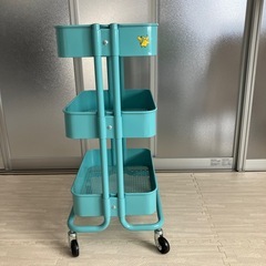 3段キャスター付きワゴン　イケアの画像