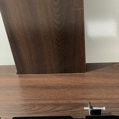 【急募】壁寄せテレビスタンド+専用棚セット（高さ調整可能）の画像