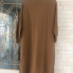 アンドクチュール　ロングカーディガン　キャメル　Mの画像
