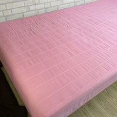 シングルサイズ  脚付き コイルスプリングマットレス  ピンクの画像
