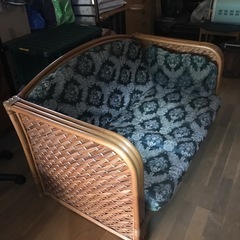 藤　クラシックソファー　中古 の画像