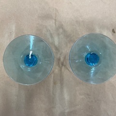 カラフルなガラス製グラス5個セット　引取限定の画像