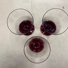 カラフルなガラス製グラス5個セット　引取限定の画像