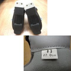 22.0㎝ ジュニア スキーブーツ スノーカービン ブラック 2バックル アウトソール265㎜ SNOW CARVING MOVE2 西岡店の画像