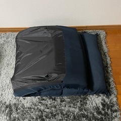 1人用ソファ 座椅子 ネイビーの画像