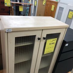 【ジャングルジャングル石津店】ミニ食器棚　食器棚　収納　隙間収納　幅58cm　おしゃれ　かわいい　北欧　カントリー調　新生活 堺市 西区 堺区 石津の画像