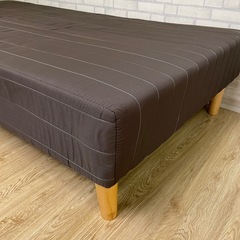 シングルサイズ  脚付き コイルスプリングマットレス  ブラウンの画像