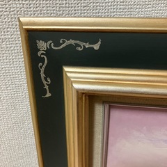 F4　油彩画　辻京子　赤富士「燃ゆる富士」　の画像