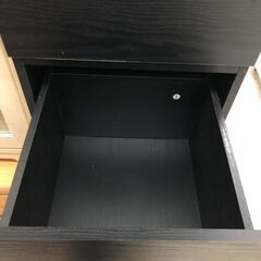 【ジャングルジャングル石津店】キャビネット　ブラック　キャスター付き　収納　　新生活 堺市 西区 堺区 石津の画像