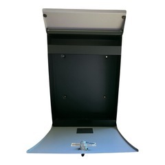 【美品】壁掛け式 郵便ポスト MAIL BOX 鍵付き シルバーの画像