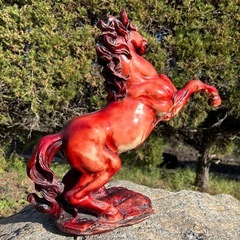 馬 置物 骨董品の画像