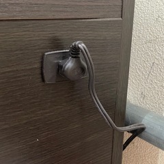 【リサイクルサービス八光】幅97.5cm　ダークブラウン　1口コンセント付きシングルチェストベッド　引き出し収納4か所付の画像