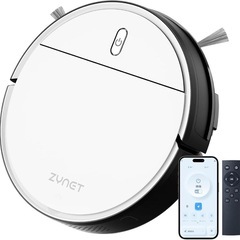 ロボット掃除機 ホワイト 3000Pa強力吸引 アプリ対応 リモコン遠隔操作 の画像