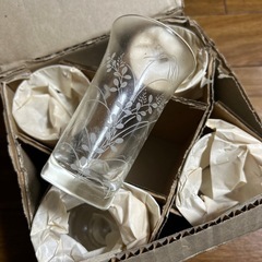 お正月　ガラスコップの画像