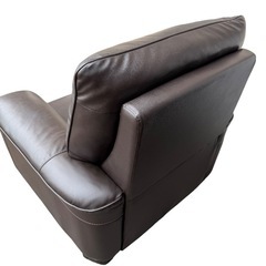 1人掛けソファ 本革　ニトリの画像