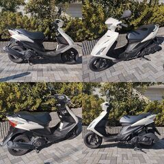 程度良好！SUZUKIアドレスV125S パールホワイト 2.4万km台 LED 社外グリップ 即決特典★TRIX★の画像