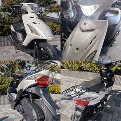 程度良好！SUZUKIアドレスV125S パールホワイト 2.4万km台 LED 社外グリップ 即決特典★TRIX★の画像
