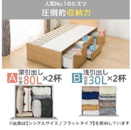 大幅値下げ【美品】ニトリ  収納たっぷりシングルベッド