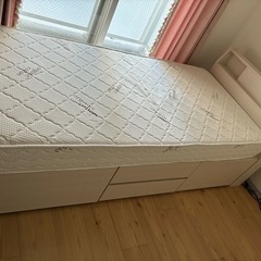 美品　収納付きシングルベッド　女性オーナー　　の画像