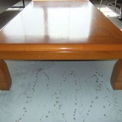 木製 コタツ テーブル 約150×90×36cm 配線なし こたつ本体のみ【中古】**1210072fの画像