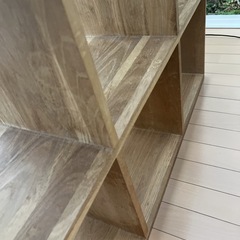 【天然木 /万能棚】縦横OKの6マス収納シェルフ（釘不使用の頑丈構造）の画像