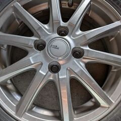 スタッドレス　タント　ミラー　ダイハツ　アルミ　ホイール　タイヤ　４本　セット　ダンロップ　155/65R14 750　軽自動車　2011年の画像