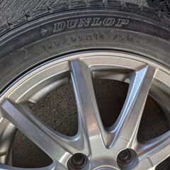 スタッドレス　タント　ミラー　ダイハツ　アルミ　ホイール　タイヤ　４本　セット　ダンロップ　155/65R14 750　軽自動車　2011年の画像