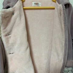 Souris スーリー ベルベット調コート 裏ボア フラワー 女の子 110の画像