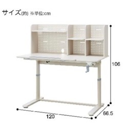 【美品】手動の昇降デスクとキャスター付きイス(グレー)の画像