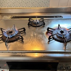 ハーマン都市ガスビルトインコンロC3WL4PWA75cm幅の画像