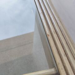 アンティーク調 ローテーブル ガラス天板 ガラステーブル　/MJ-1321 1Fの画像