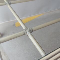 アンティーク調 ローテーブル ガラス天板 ガラステーブル　/MJ-1321 1Fの画像