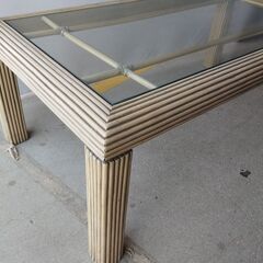 アンティーク調 ローテーブル ガラス天板 ガラステーブル　/MJ-1321 1Fの画像