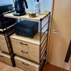 YAMAZEN 
ヤマゼン　山善　ラック 木製棚板 4段 の画像