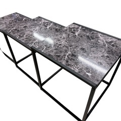 大理石柄　ネストテーブル　3つセットの画像