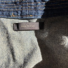 （他サイトで決定）Bou Jeloud デニムドッキング　ネップニット　カーディガン　デニム切替の画像