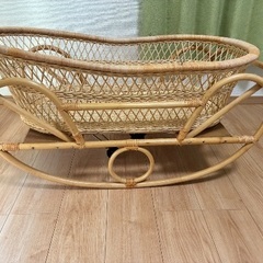 籐のゆりかご　ベビーベッド　クーファンの画像