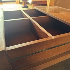 【希少】収納付き木製アンティークローテーブルの画像