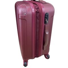 拡張 キャリーケース 旅行バッグ えんじ色 四輪 高さ50㎝ 幅32㎝ 奥行22㎝ 鍵欠品 一泊二日 札幌 東区 の画像