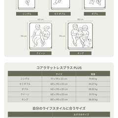 コアラマットレス　クイーンサイズの画像