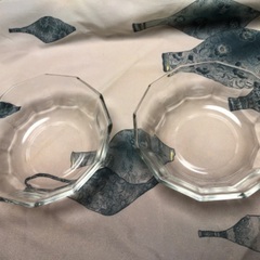 昭和レトロ　ガラスカップ&ソーサー、コップ、小鉢類の画像