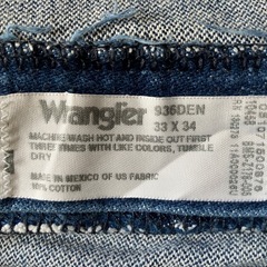 ラングラー ジーンズ W33 カウボーイ デニム インディゴ ブルー ジーパン の画像