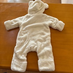60-70㎝　しろくまカバーオール　もこもこ　の画像