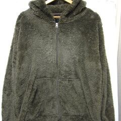 REPEZE3:N ボアパーカー /フリースジャケット ジップアップジャケット 茶 ブラウン  メンズLサイズの画像