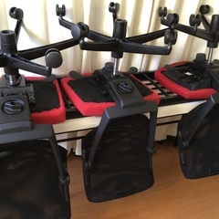 事務椅子　赤　４脚セット　の画像