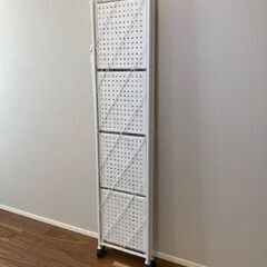 RAKU スチールラック 5段  折り畳み可能 キャスター付きの画像