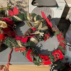 クリスマスリース4種&鳥の吊るし飾りまとめ売りの画像