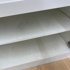A-797【リユースのサカイ野々市店】ジモティ来店特価‼ 食器棚 木製 ホワイト クリーニング済みの画像