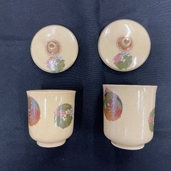 薩摩焼　夫婦湯呑　引取限定の画像